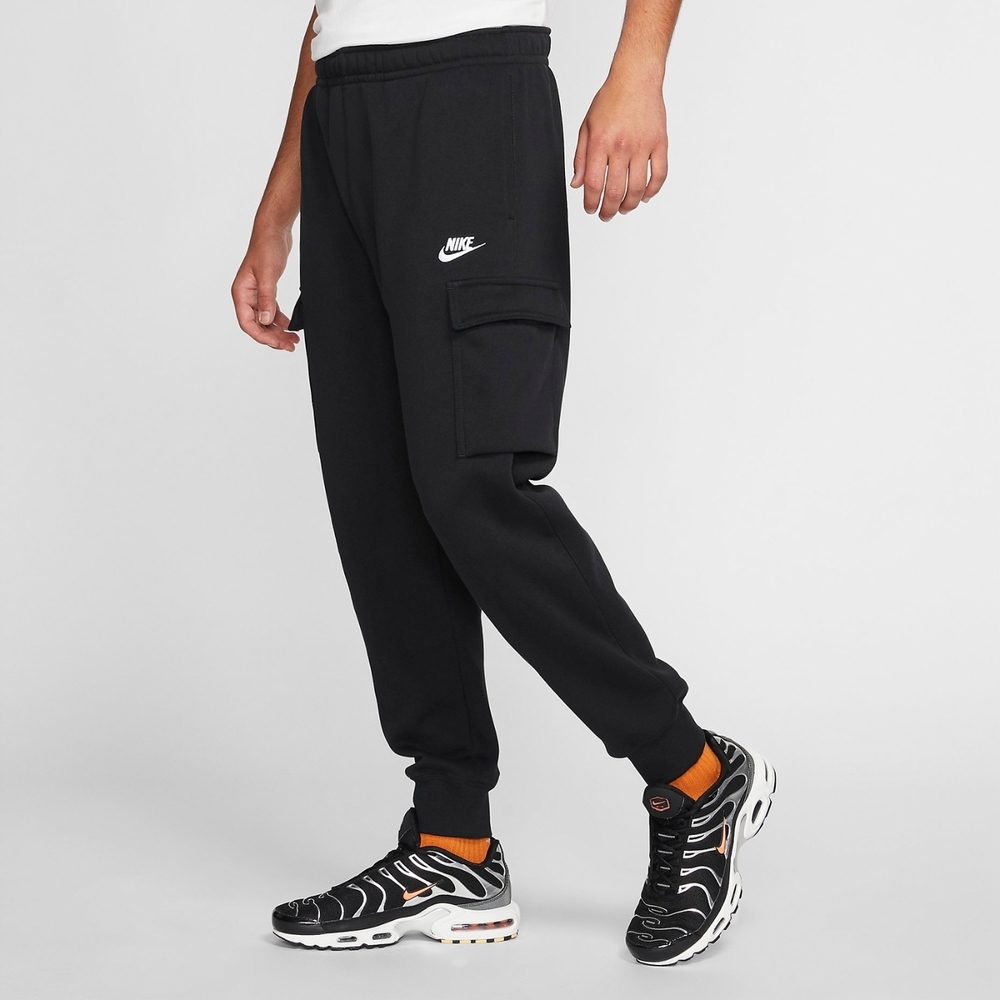 Nike Fleece Cargo Pants 大口袋 上寬下窄 縮口 棉褲 CD3130-010
