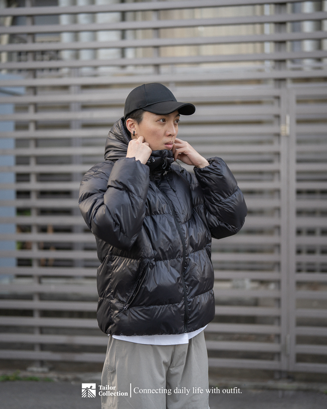 #預購 Tailor collection 連帽保暖 鋪棉寬鬆外套 黑