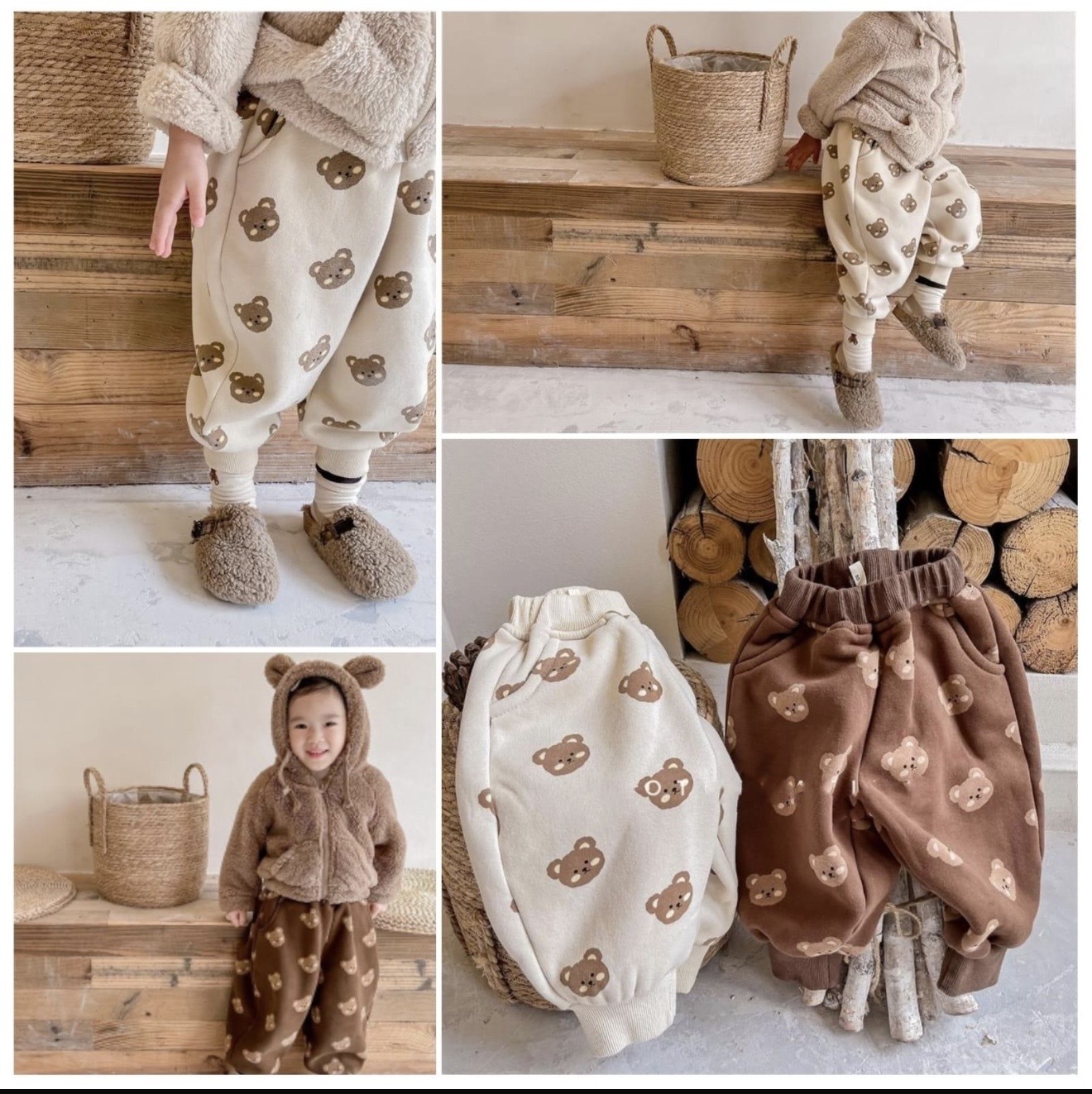 🔶小熊加厚毛毛束腳棉褲#2203844