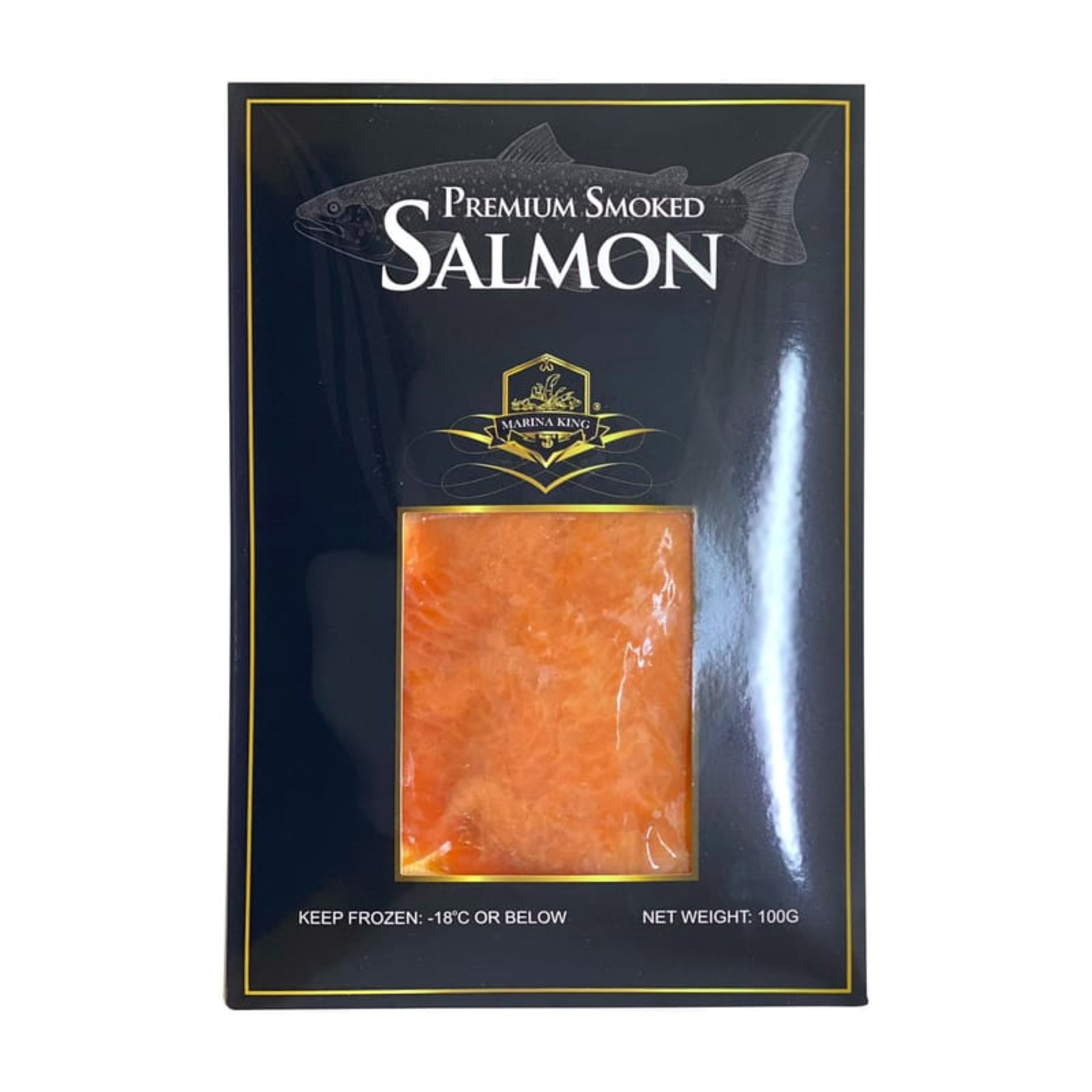 Marina King Norwegian Frozen Premium Smoked Salmon 100g