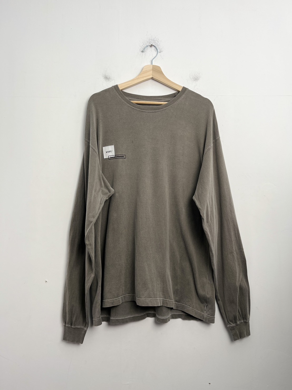 WTAPS 21SS 211ATDT-CSM07 HOME BASE L/S COTTON OLIVE SIZE 2