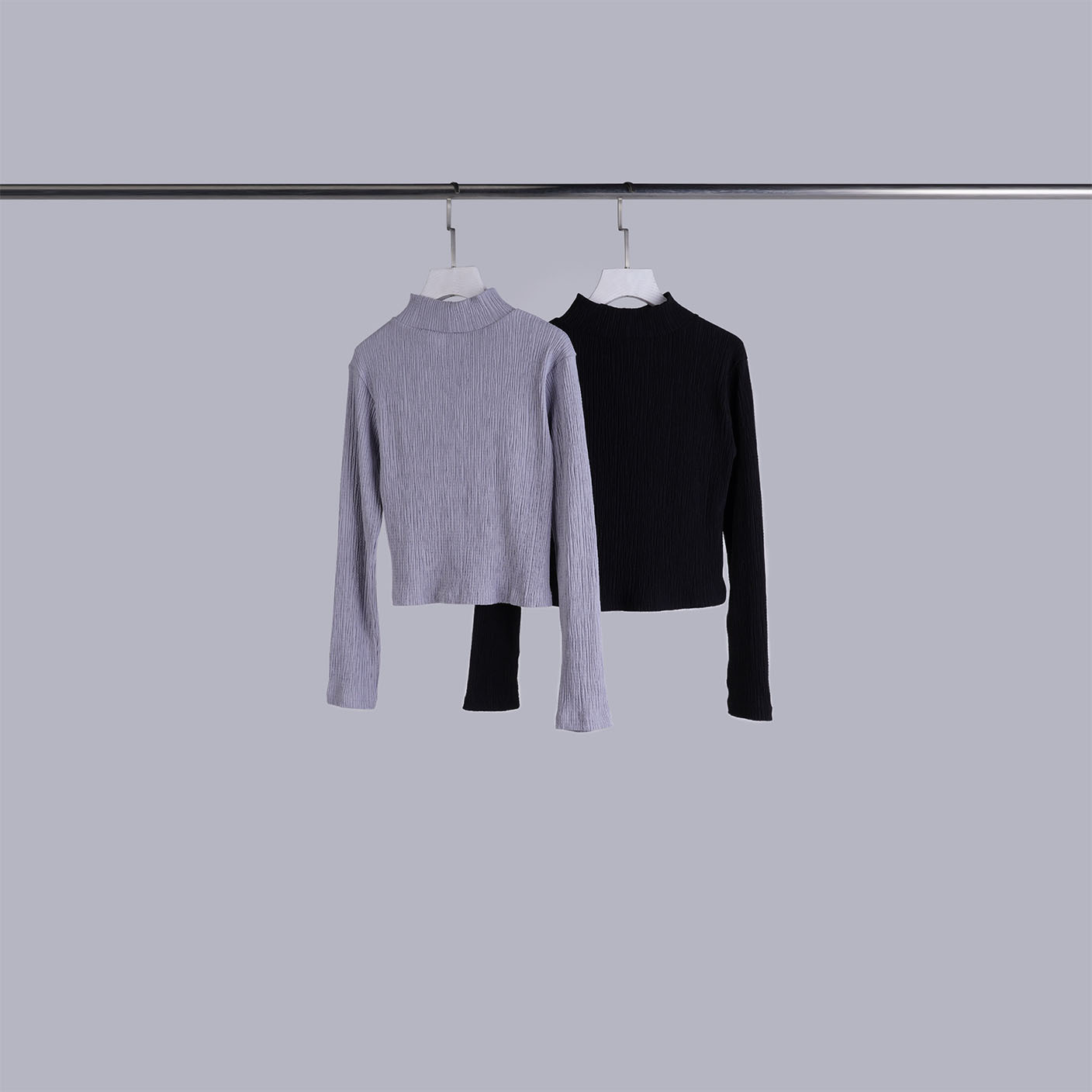 質感坑條立領上衣 | 2色