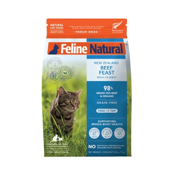 F9 單一蛋白凍乾貓糧-牛肉盛宴 320g