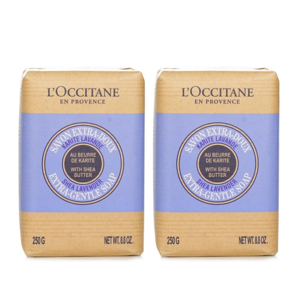 2x L'OCCITANE EN PROVENCE 薰衣草乳木果護膚皂 250g [平行進口]
