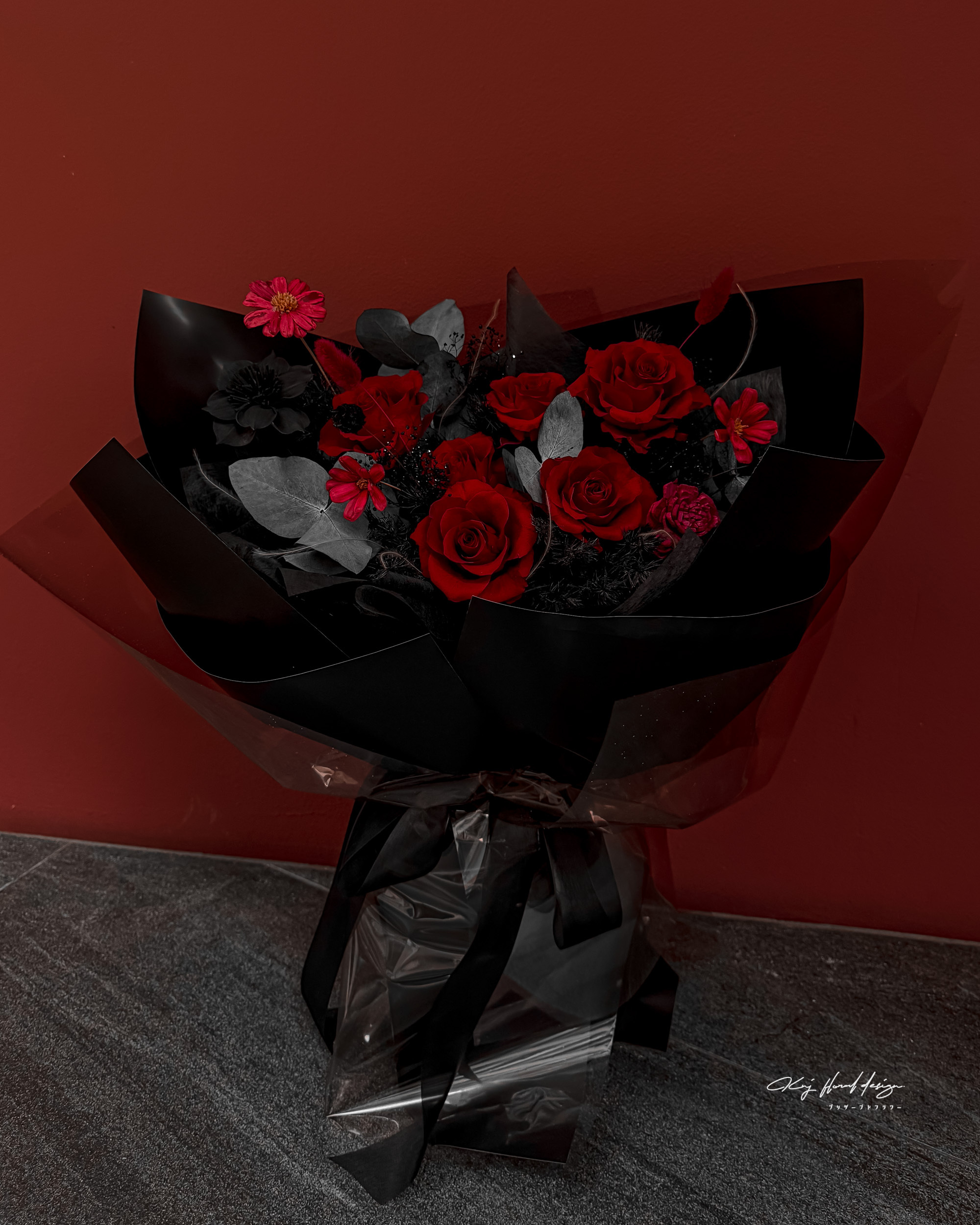 永恆餘燼．六朵永生玫瑰花束