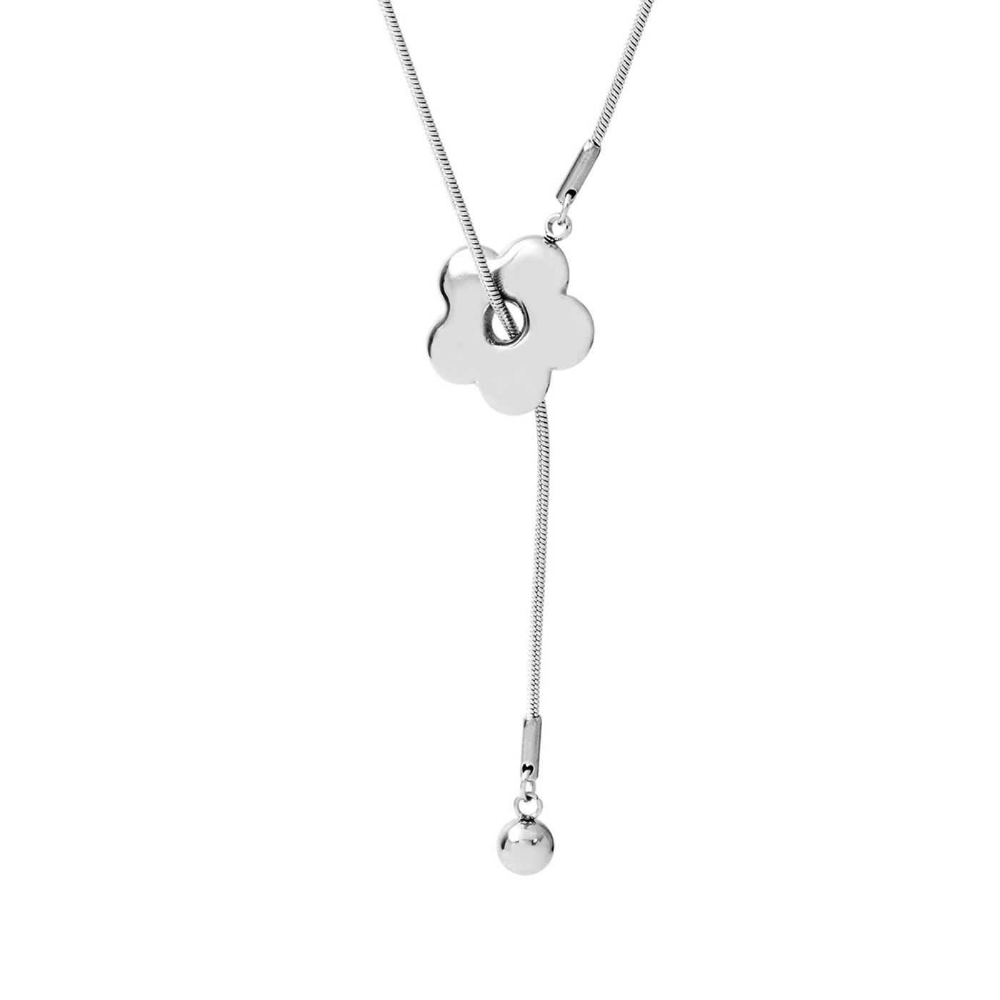 平價飾品,鋼飾,花,項鍊