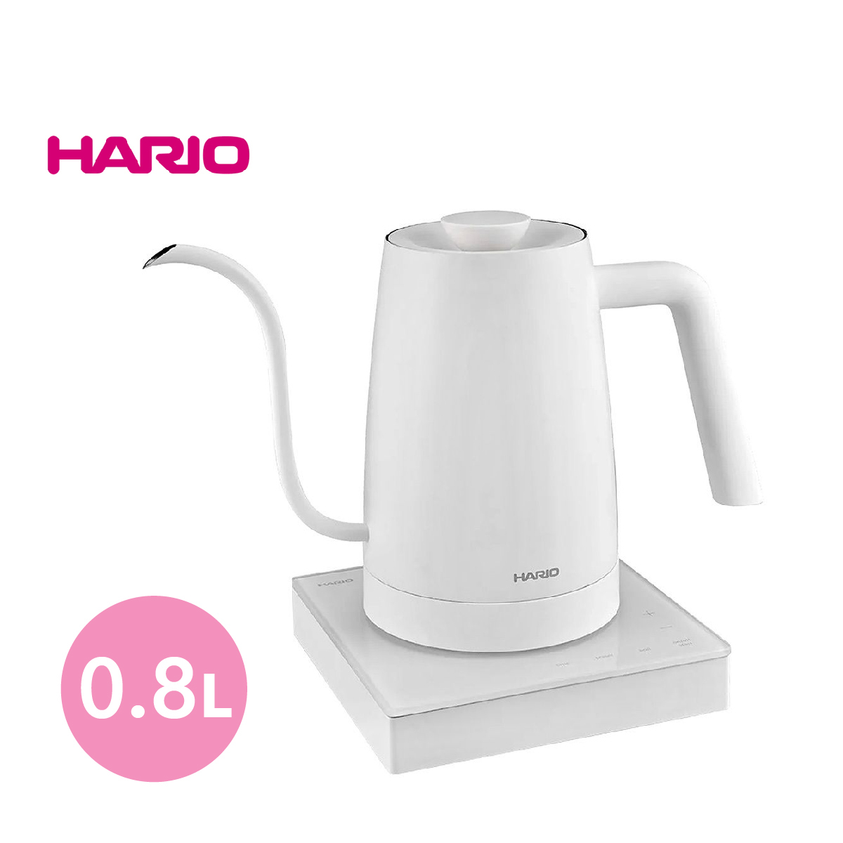 日本HARIO LYRA 220V 800ml 溫控咖啡手沖壺 (白色)【香港行貨 一年保用】-ECK-80-W