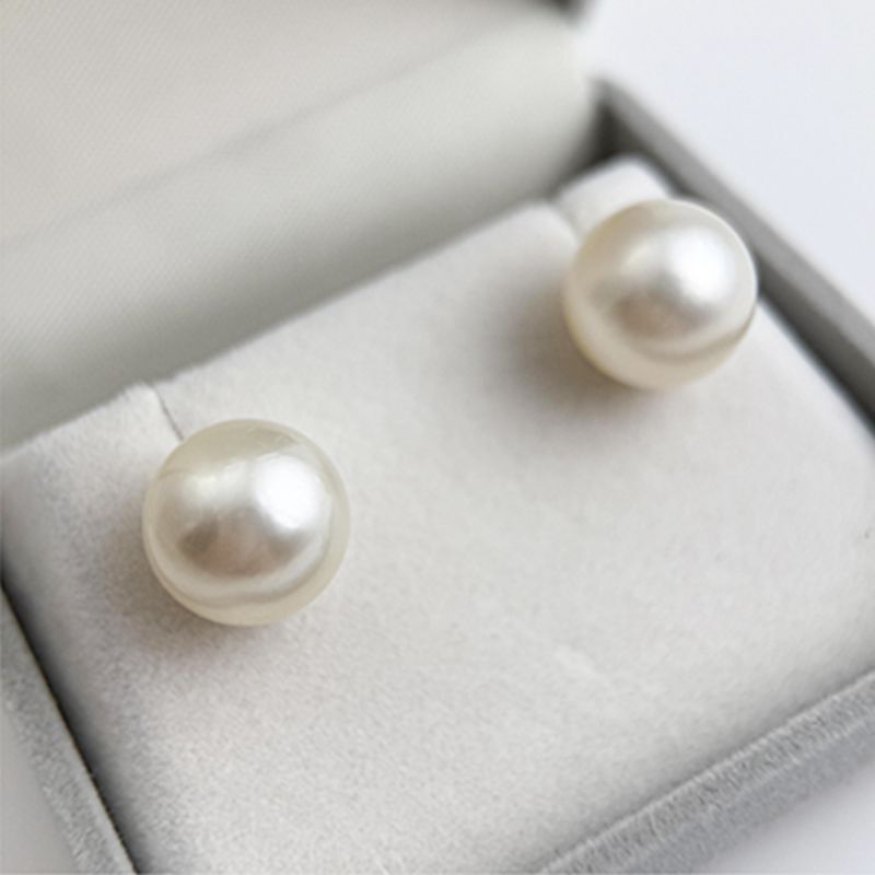 OTH-JJG0127-009 乾枯玫瑰香檳金素針耳釘 (A9)