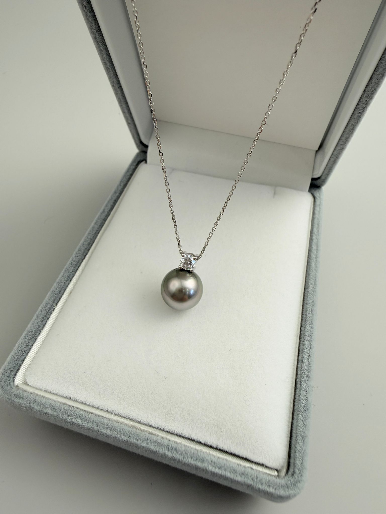 OTH-JJG0127-031 真多麻色大點位藍灰單珠巴洛克風格AB鏈 (A31)