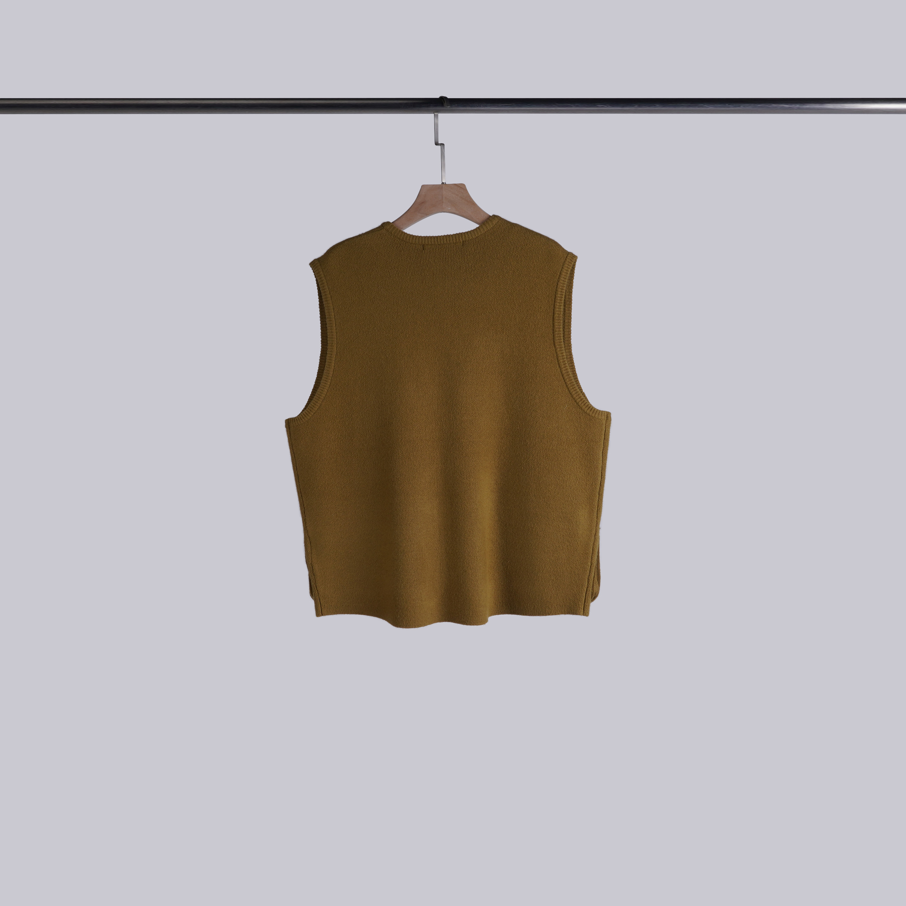 設計感口袋拉鍊針織背心 | 2色