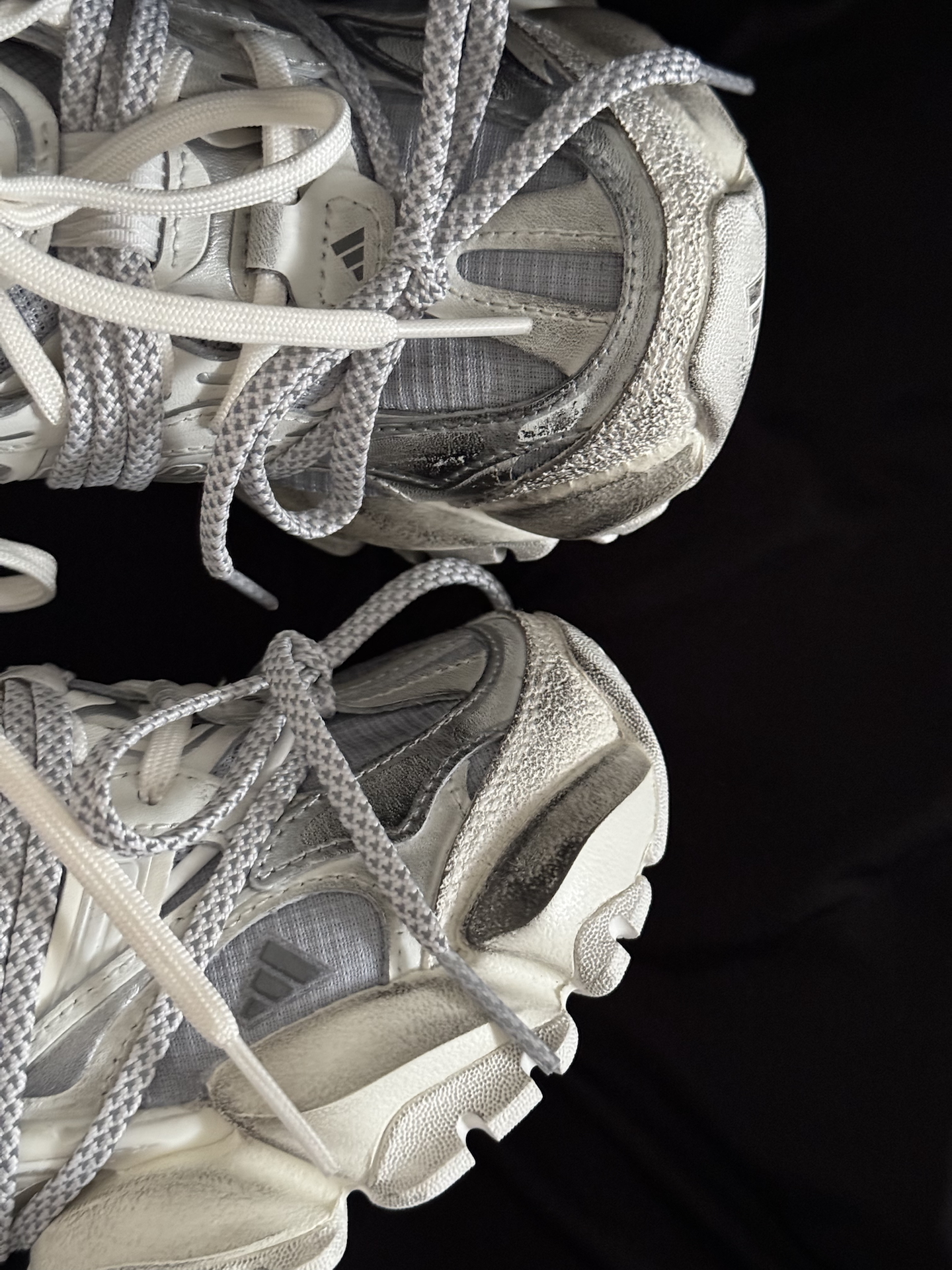 代購-Adidas XLG RUNNER DELUXE "White Grey" 白灰拼色 厚底增高 老爹鞋 男女同款 JS1588