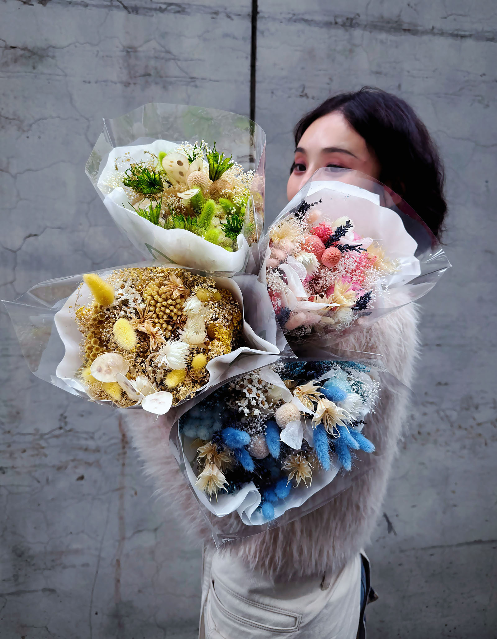 義大利乾燥蝴蝶花束（多色）