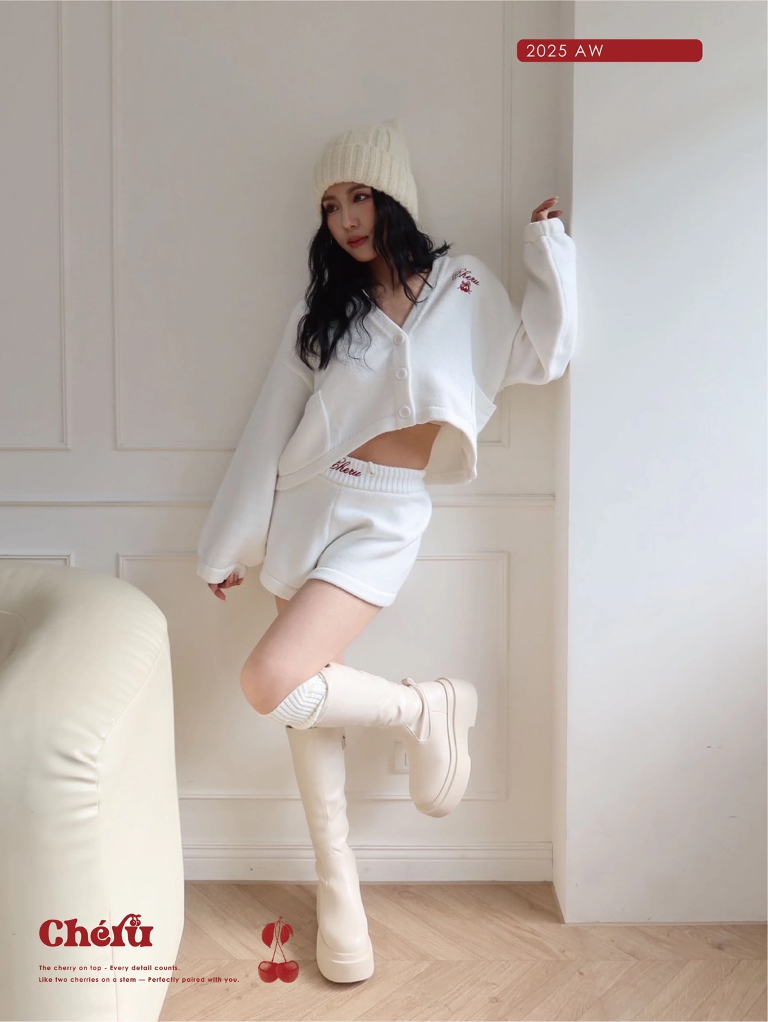 Cheru厚磅毛織開衫套裝