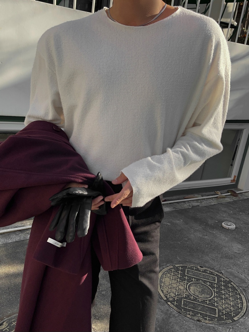 馬海毛長袖針織T卹