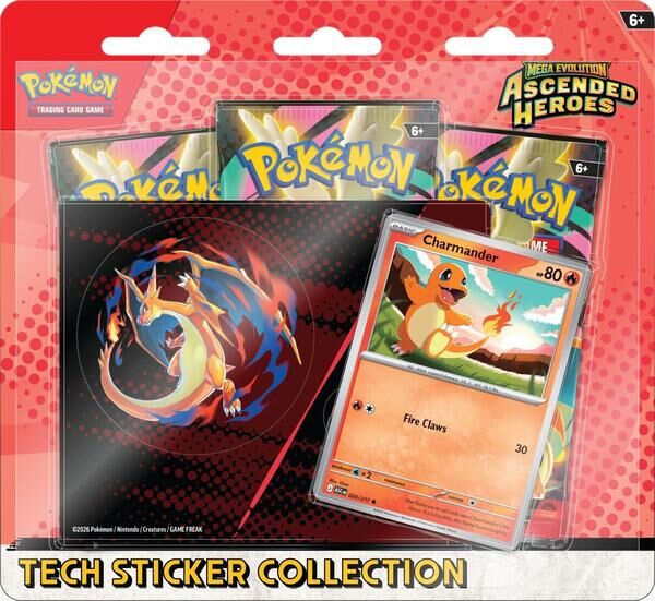 【美版】Pokemon Trading Card Game - Mega Evolution - Ascended Heroes Tech Sticker Collection