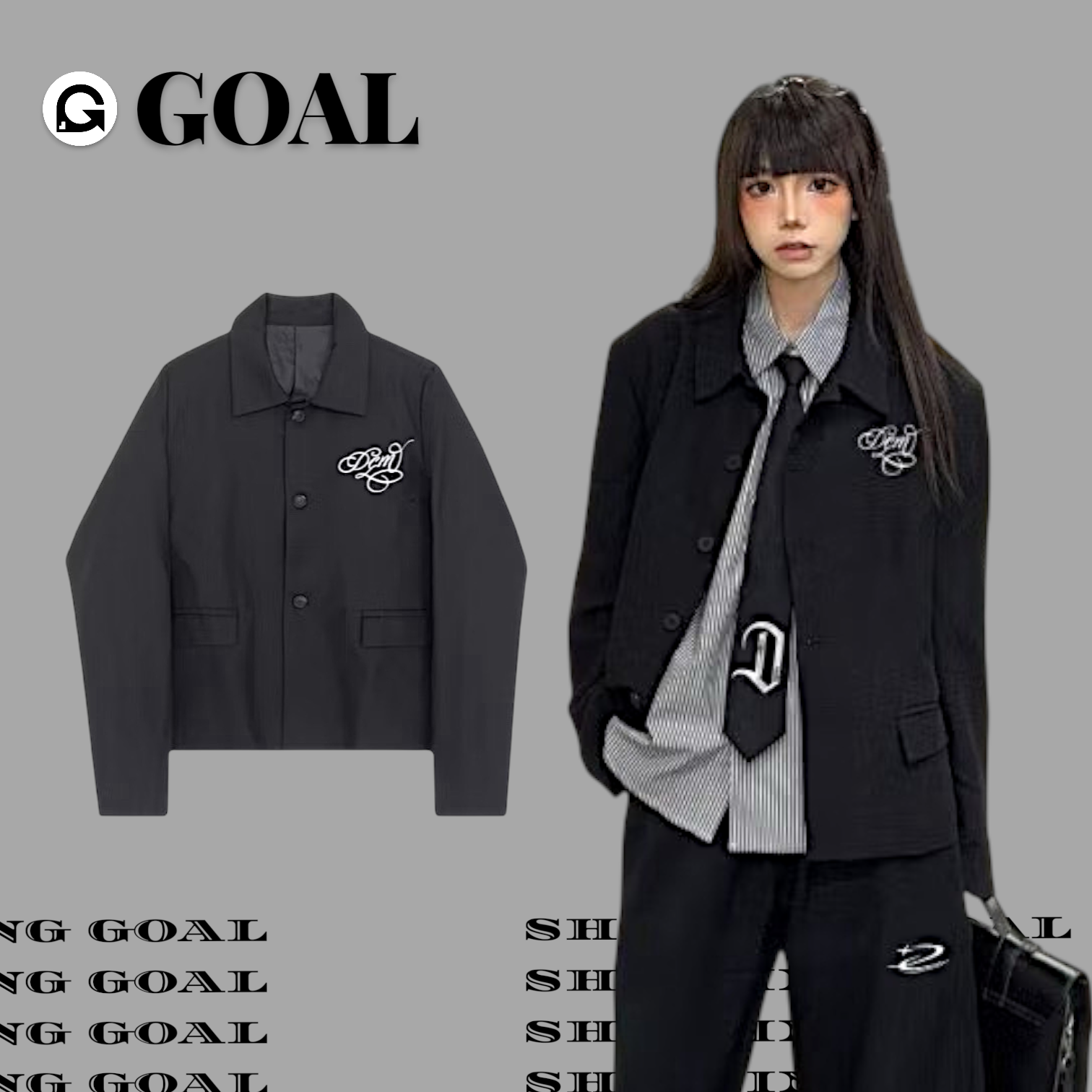 (GOAL)DCM 西裝外套 短版 老錢風 DCM-L54