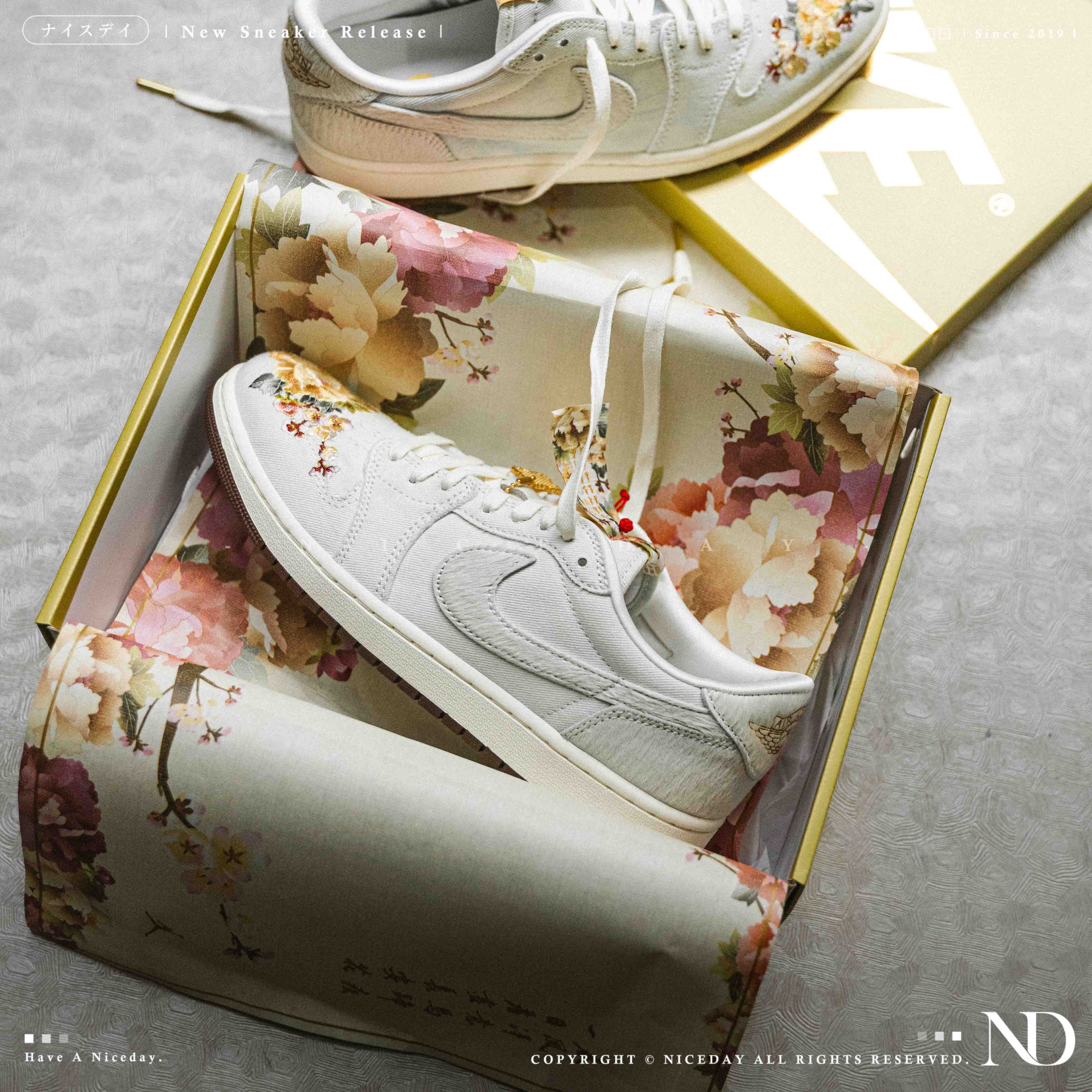 NICEDAY 現貨 Air Jordan 1 OG 馬年 CNY 小馬 刺繡 春節 刺繡 登科 復古 花 IQ1108-011