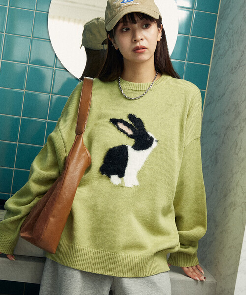 PUBLUX / Rabbit knit sweater