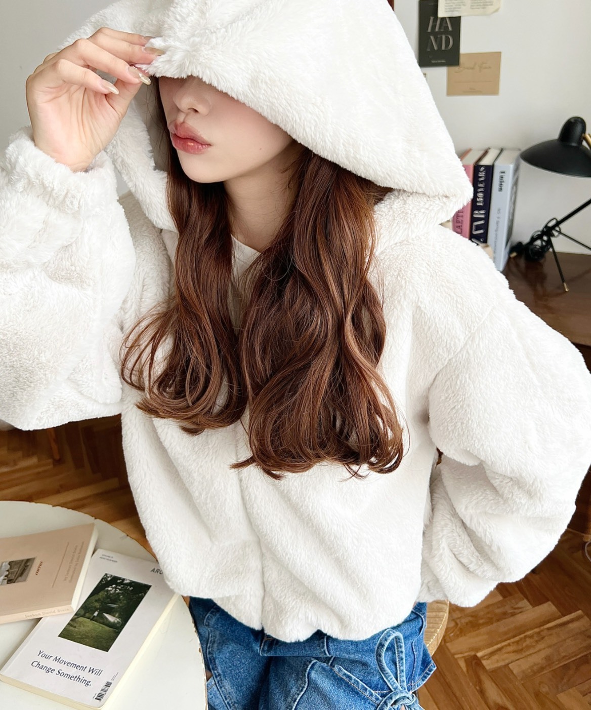 日本 Moment+ 短版 毛毛外套 連帽外套 五色