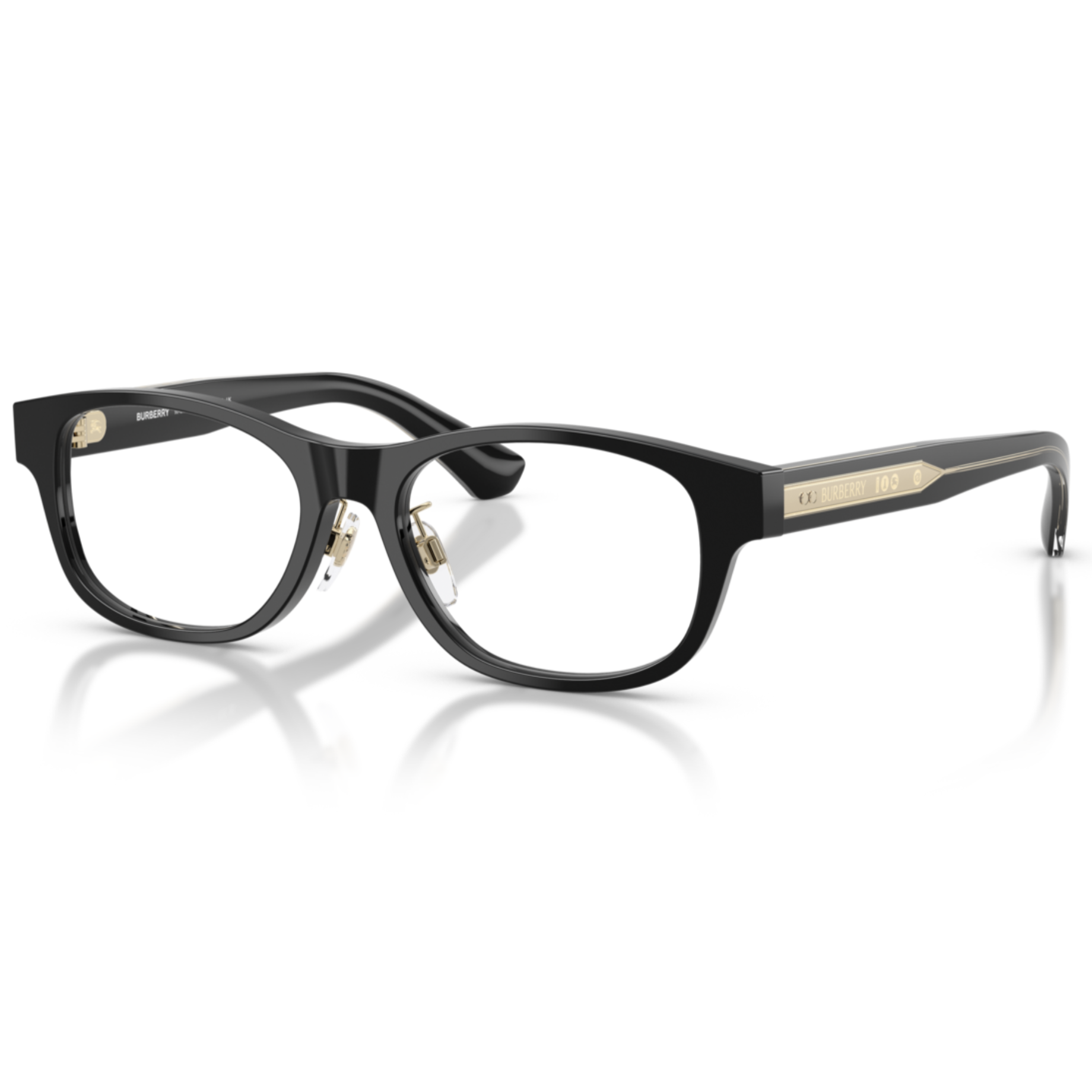 【BURBERRY】B2449D 4206-53mm 方框光學眼鏡♣(黑)