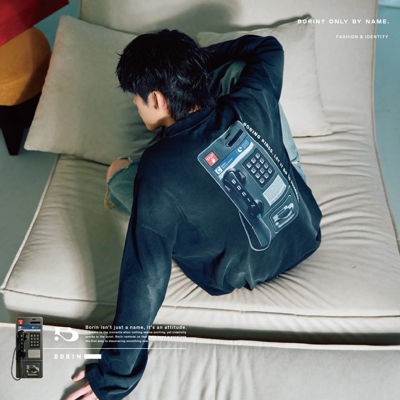 BORIN “Ring Ring” Long Sleeve Tee / 電話亭薄長袖