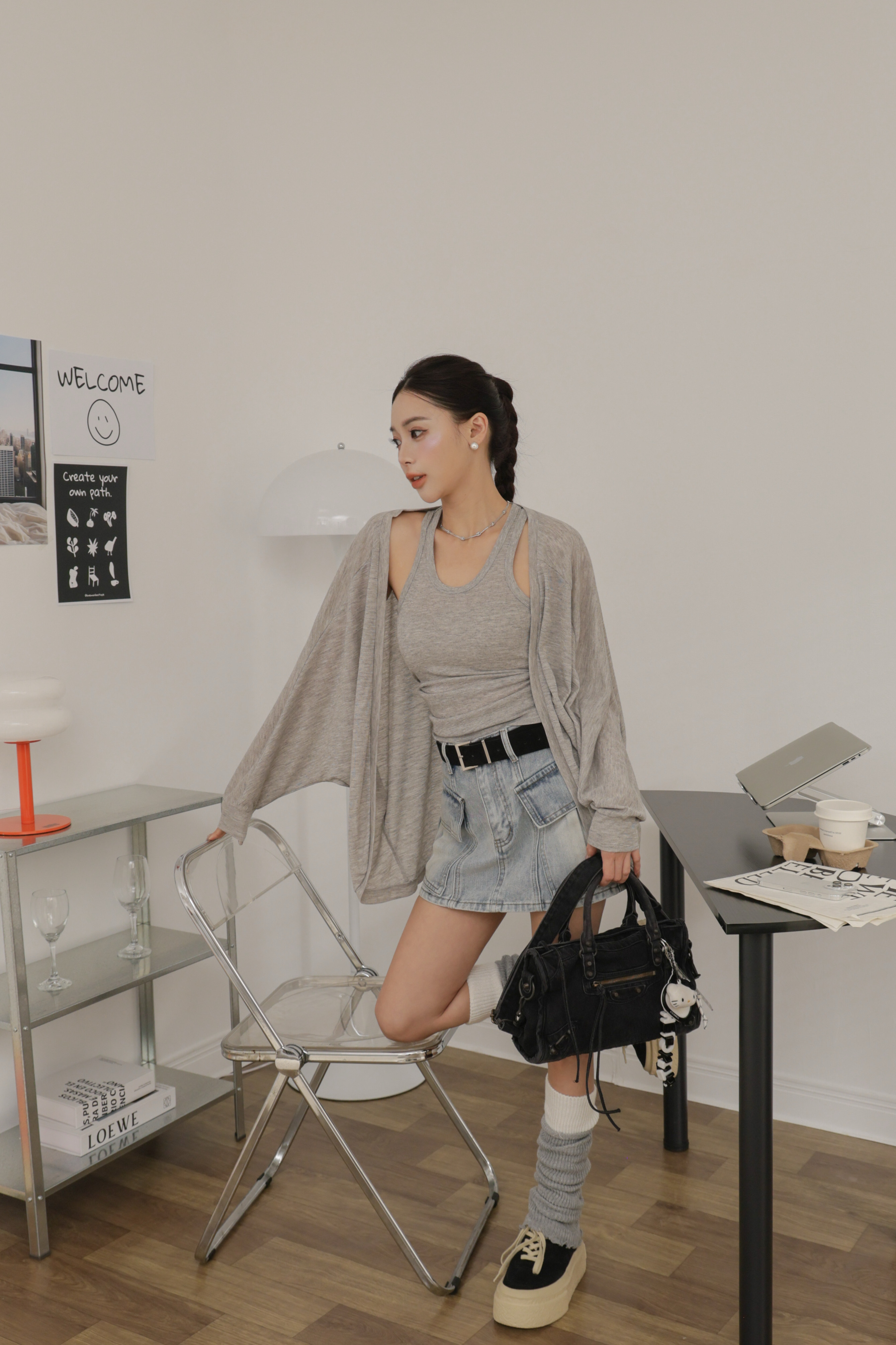 (現貨) 軟糯1+1背心魟魚外套組 K18