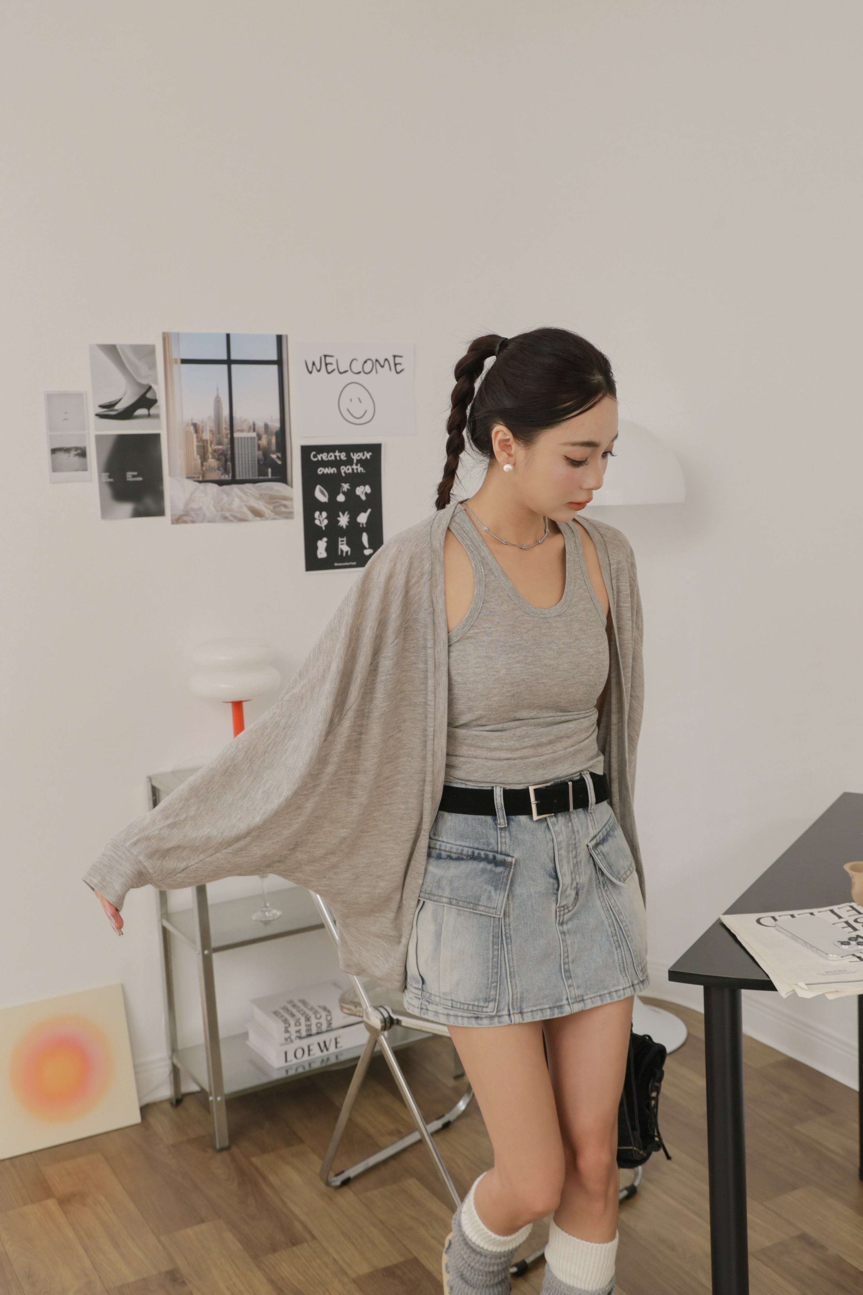 (現貨) 軟糯1+1背心魟魚外套組 K18