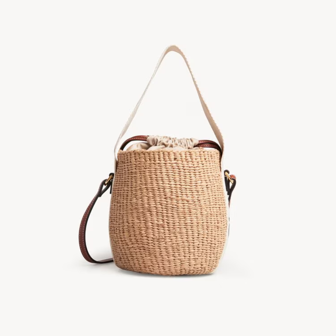 1FF0101-357 [CHLOE] Small Woody Basket In Natural Fibers White (SS26) #CHC22SS381G55101 (B-EU-E)