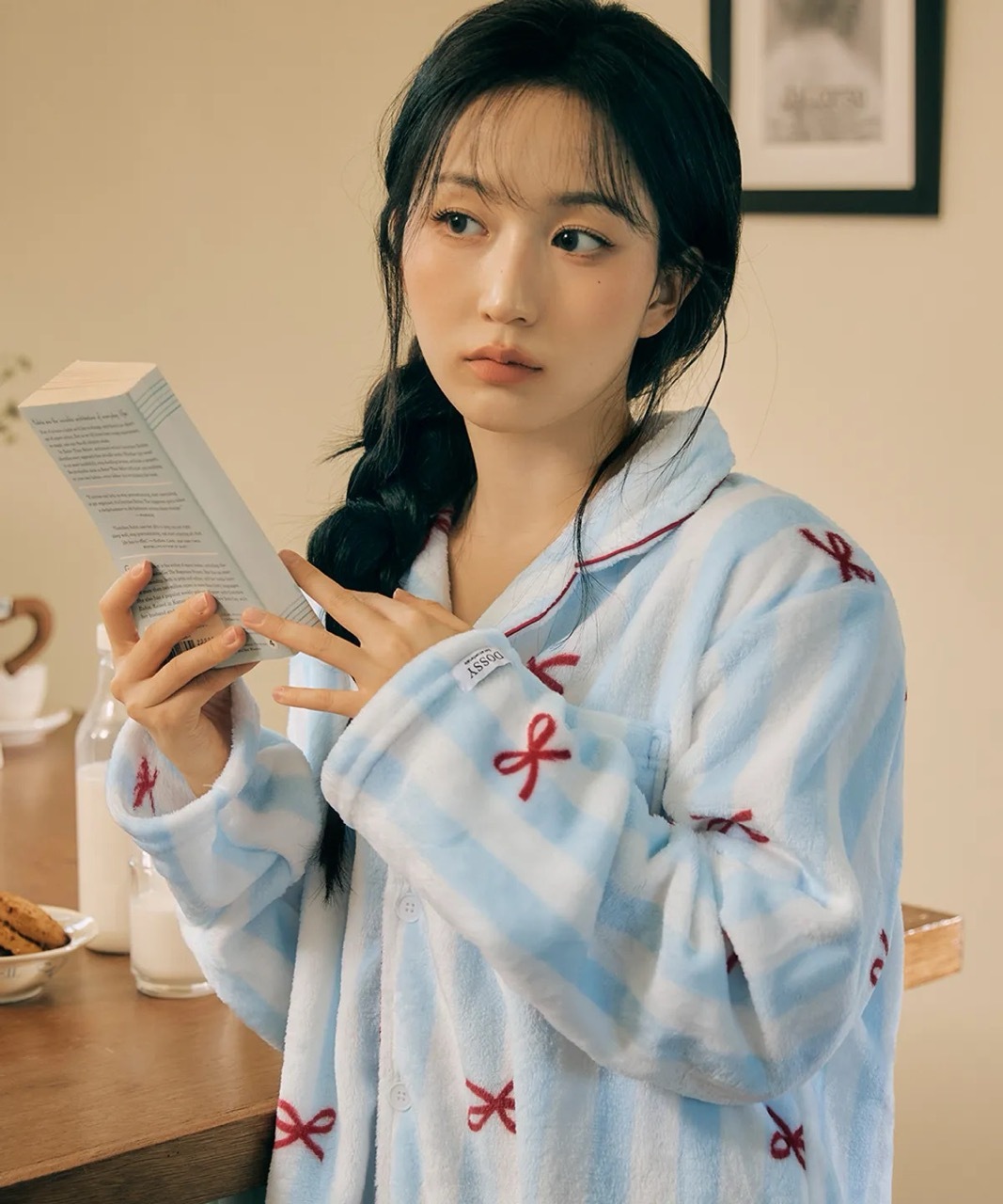 🇰🇷 Dossy Bownie Long-Sleeve Pajamas Set 冬天 絨毛 蝴蝶結 睡衣 套裝 組合 長袖 長褲 NMIXX Haewon 吳海嫄同款 / 預購