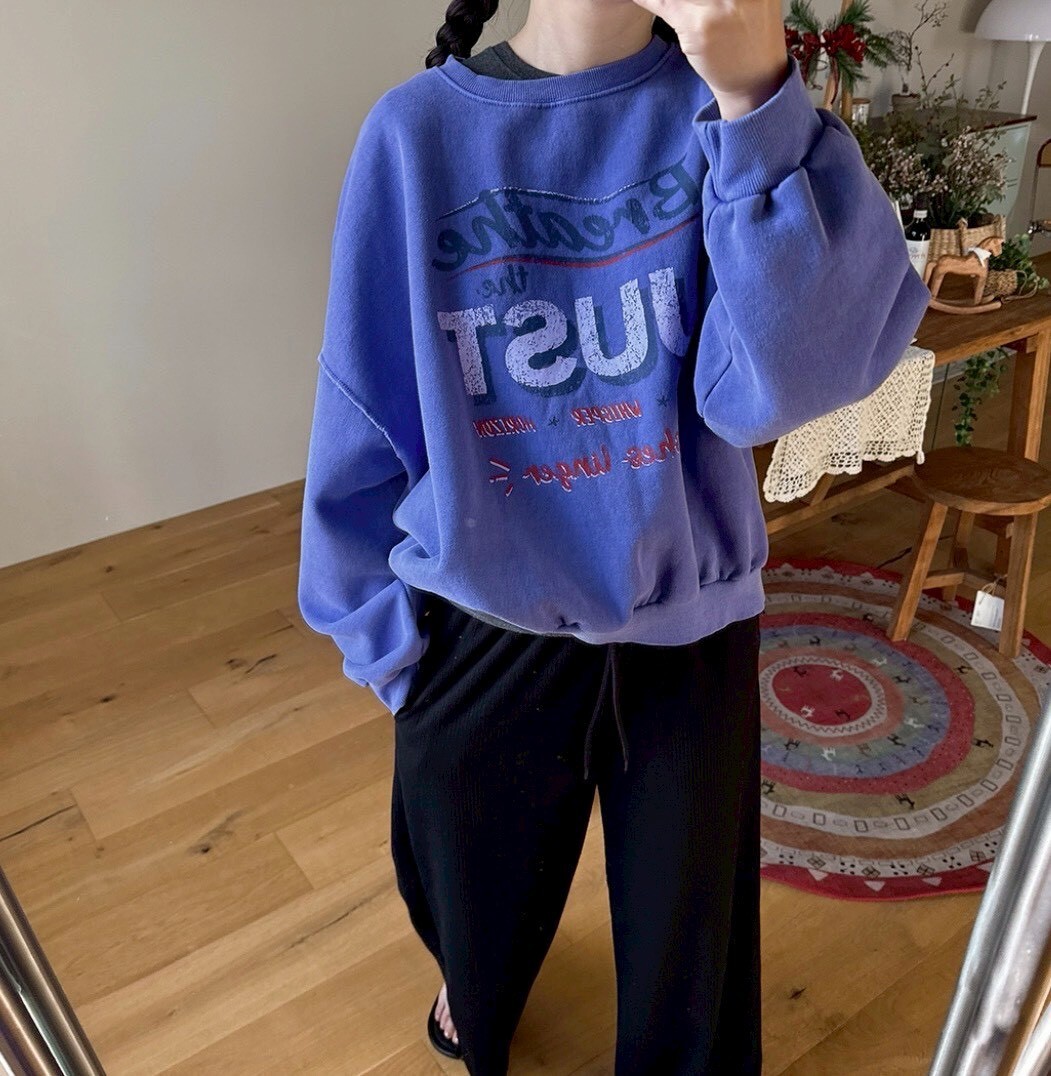 ᴴᴼᵀ ▸▸店長推薦◃◃ 秋冬新款/水洗刷毛大學t MANIFEST正韓🇰🇷