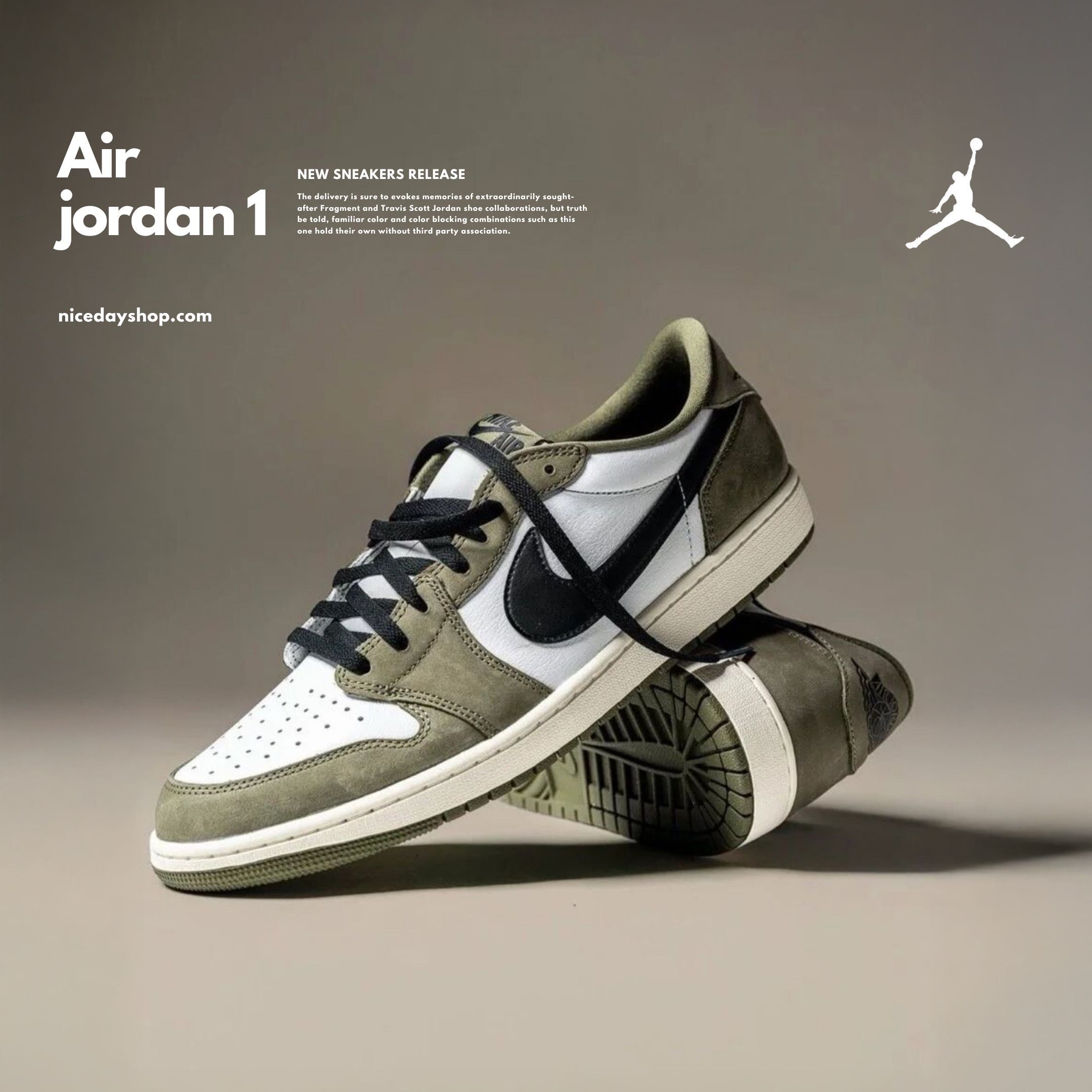 NICEDAY 代購 Air Jordan 1 OG 橄欖綠 反轉 平替 綠 黑綠 軍綠 HQ6998-200