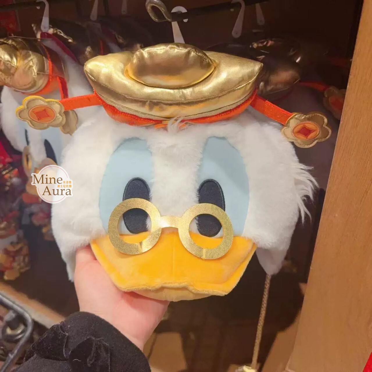 2026 新春 史高治系列 唐老鴨 Donald 舅舅 史高治 絨毛大頭 造型帽 帽子 -上海迪士尼樂園