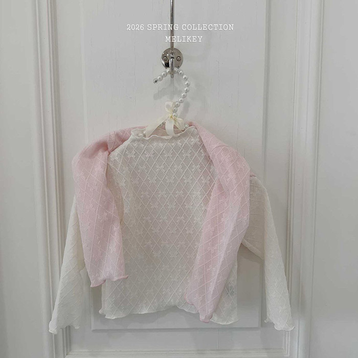 正韓春Melikey 兩色透膚蕾絲上衣