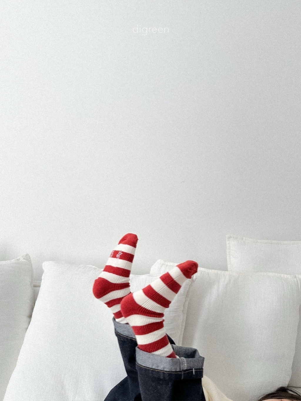 正韓春Digreenkids 條紋止滑襪組