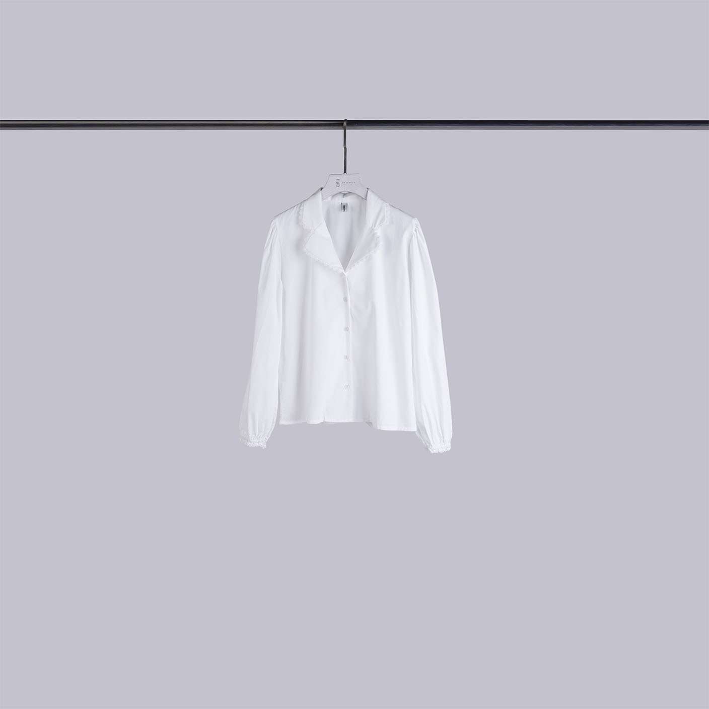 質感蕾絲翻領襯衫 | 百搭白