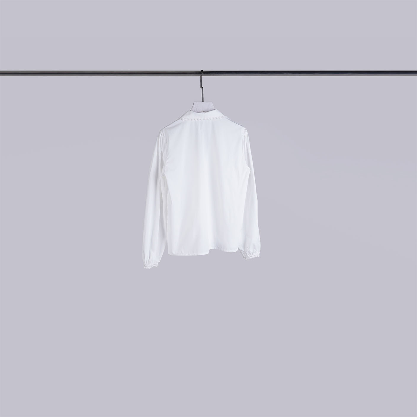 質感蕾絲翻領襯衫 | 百搭白