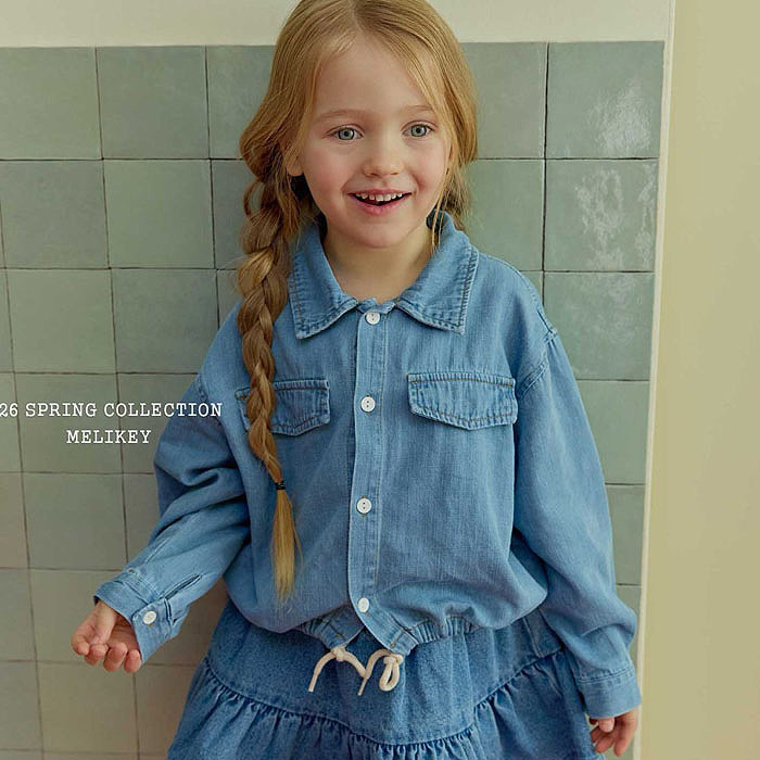 正韓春Melikey 美式牛仔抽繩外套