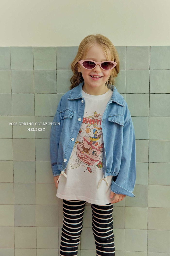 正韓春Melikey 美式牛仔抽繩外套