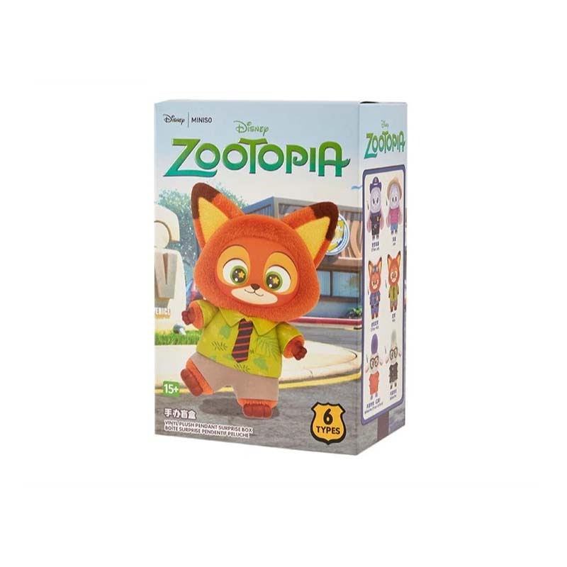 【盲盒】MINISO 迪士尼 動物方城市系列 搪胶毛绒公仔 盲盒 MINISO-01 [台灣現貨]