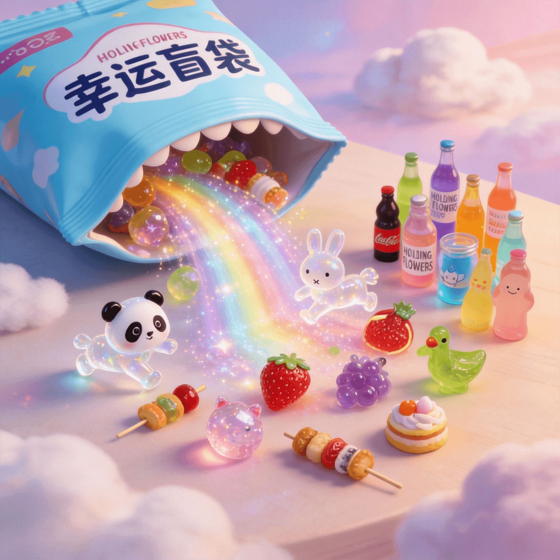 预购 可爱盲袋食玩水果小动物多款混搭 100包