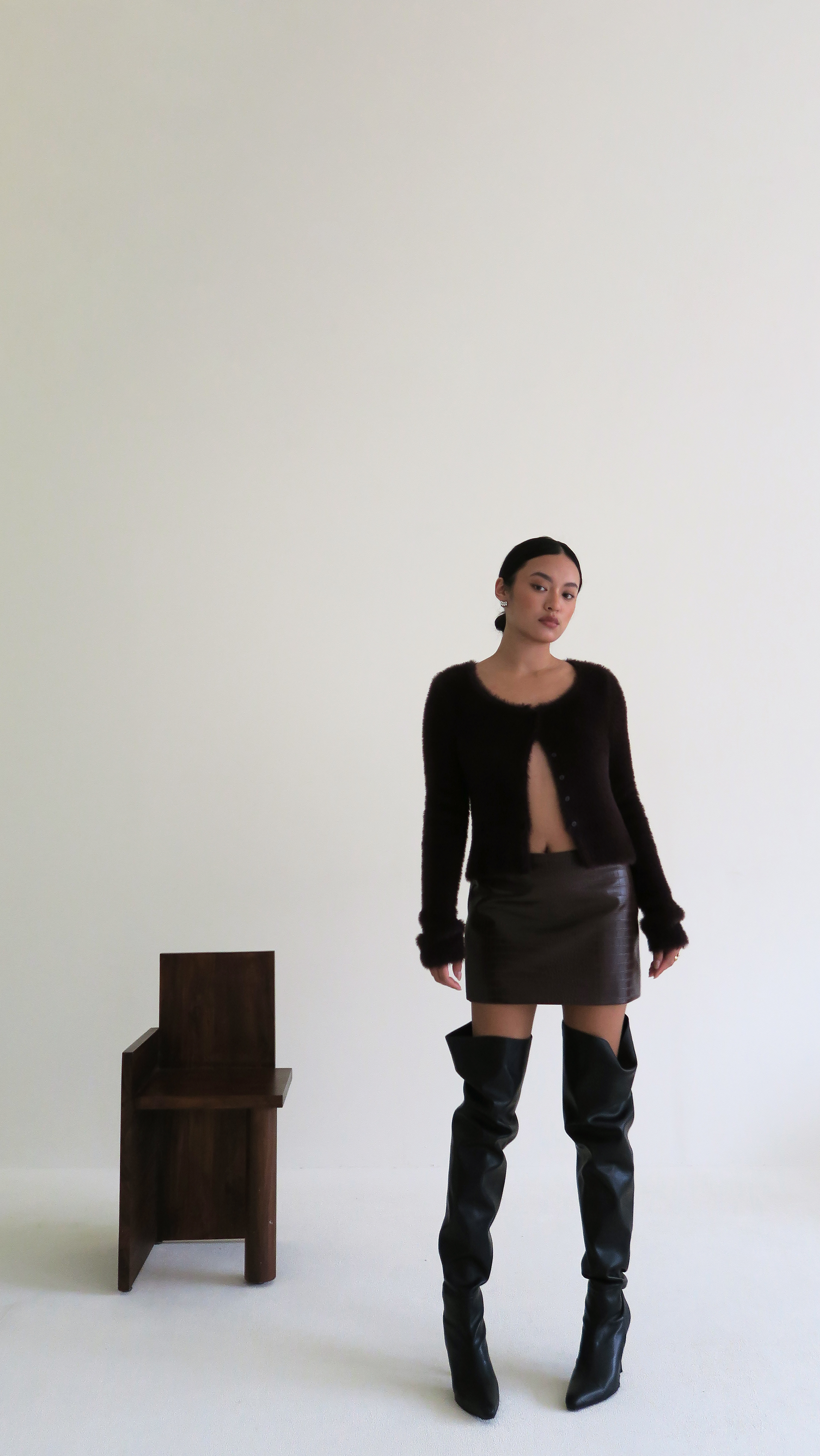 尖頭高跟長靴#2054