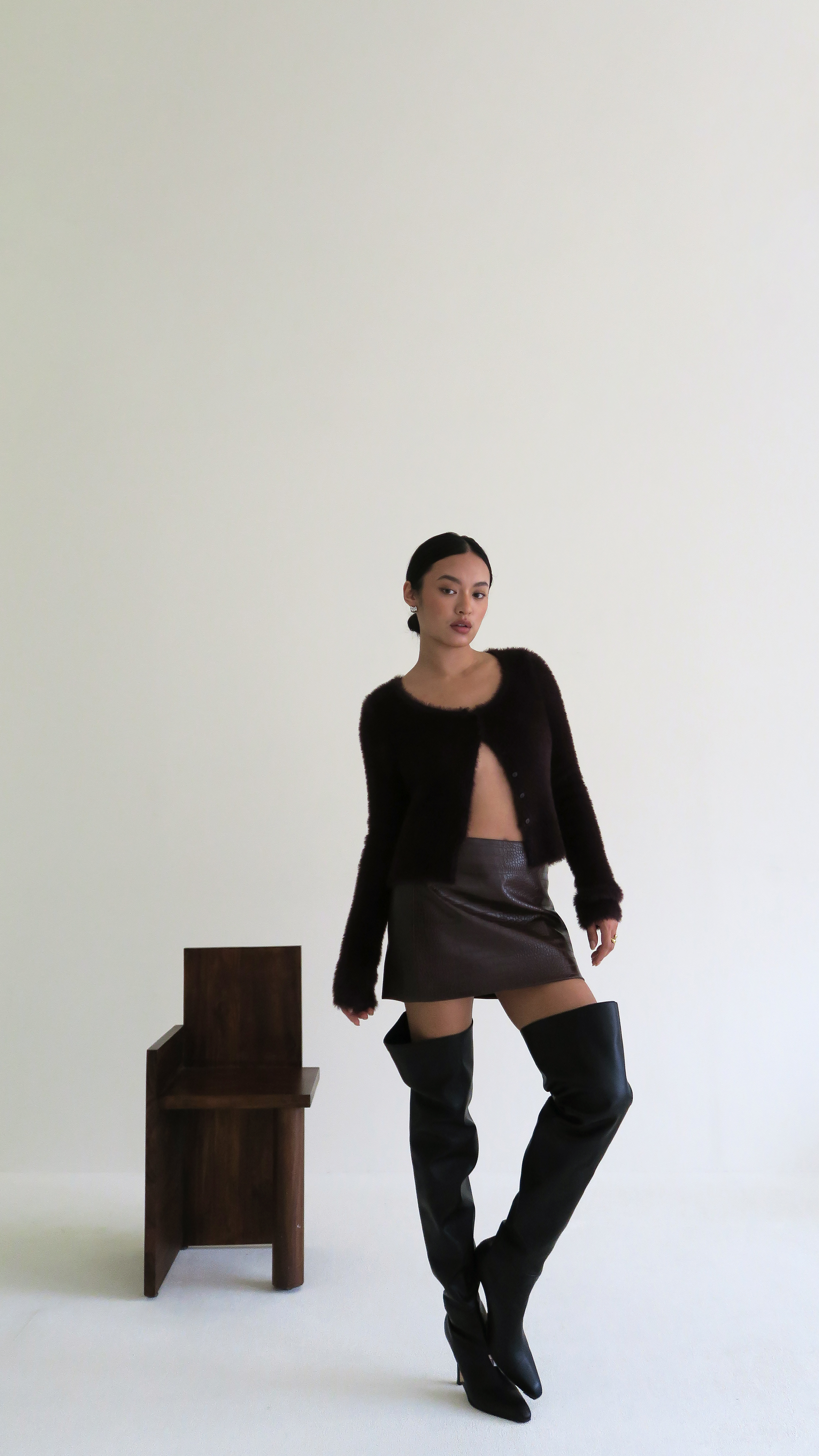 尖頭高跟長靴#2054