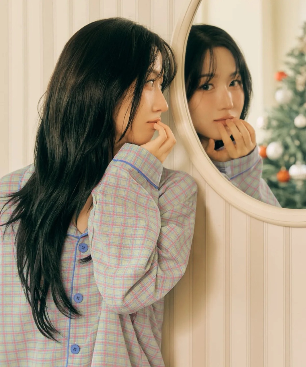 🇰🇷 Dossy Pooky Long Sleeve Pajamas Set 綠黃 藍色 粉色 格紋 睡衣 套裝 組合 長袖 長褲 NMIXX Haewon 吳海嫄同款 / 預購