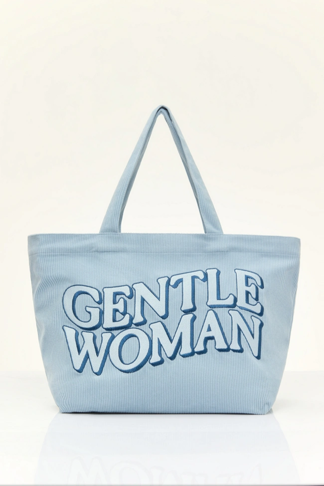 Gentle Woman Corduroy Tote(Blue)