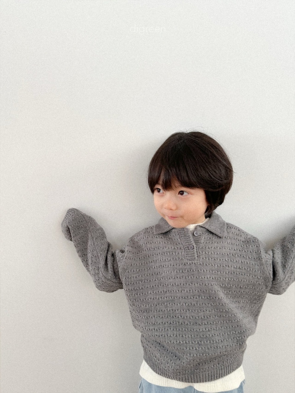 正韓春Digreenkids 三色文青風格針織上衣