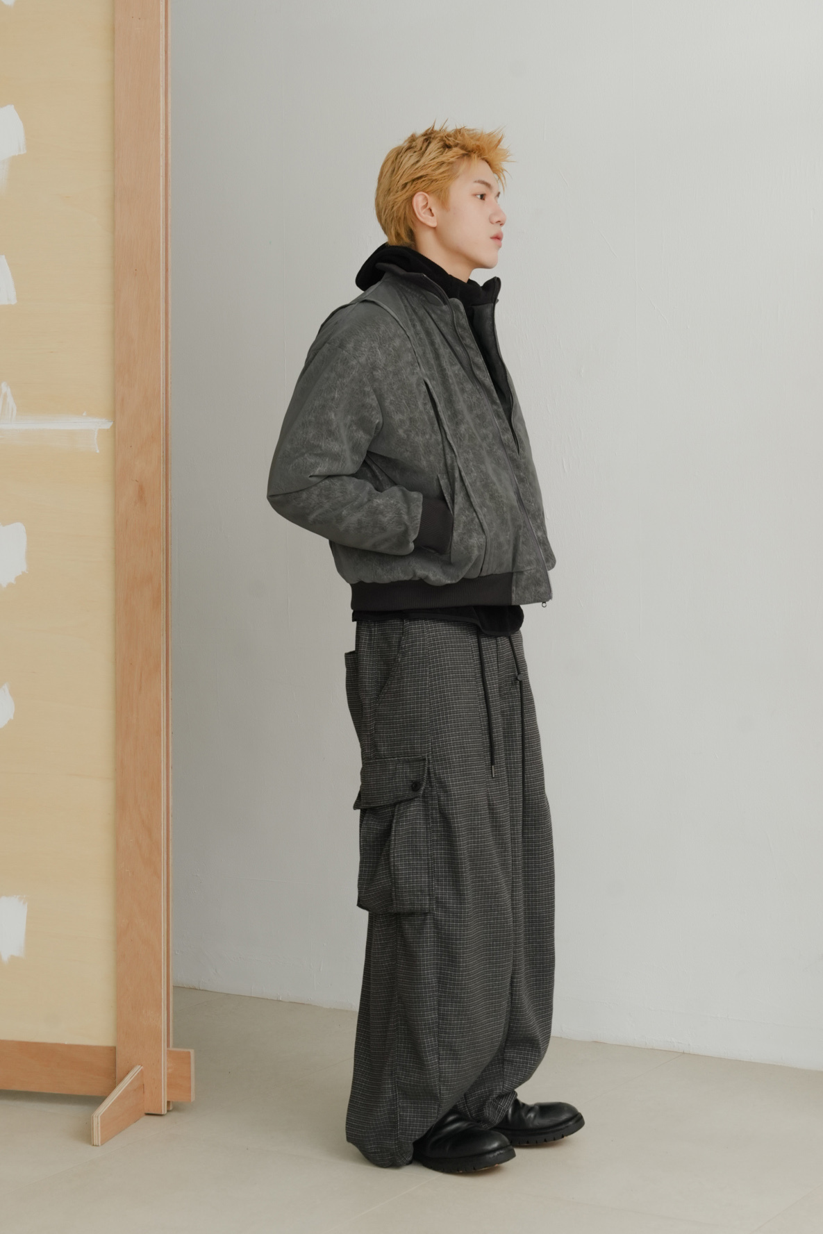 Check Cargo Balloon Pants #長褲