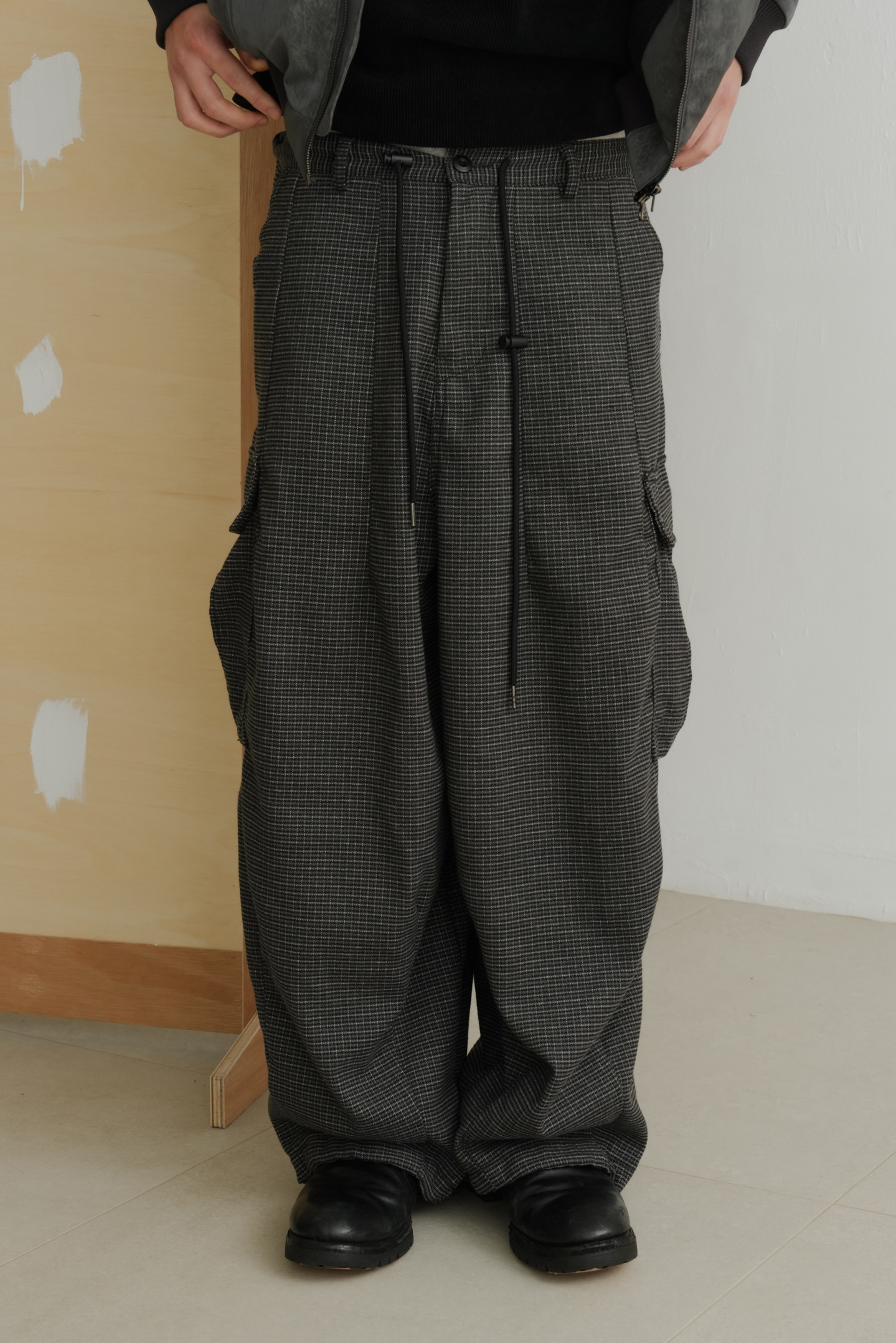 Check Cargo Balloon Pants #長褲