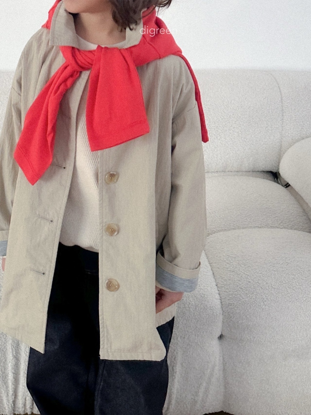 正韓春Digreenkids 街頭時髦風衣外套