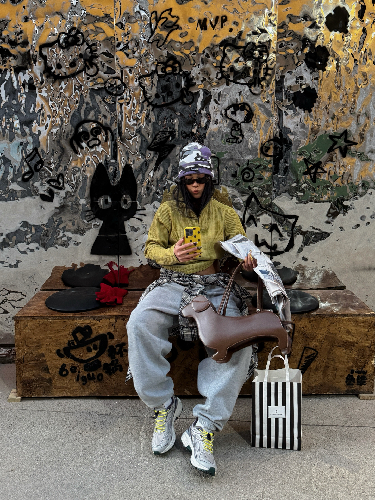 代購-Mizuno Halo Mix TL 跑鞋 男女同款 細繩灰 D1GH251211