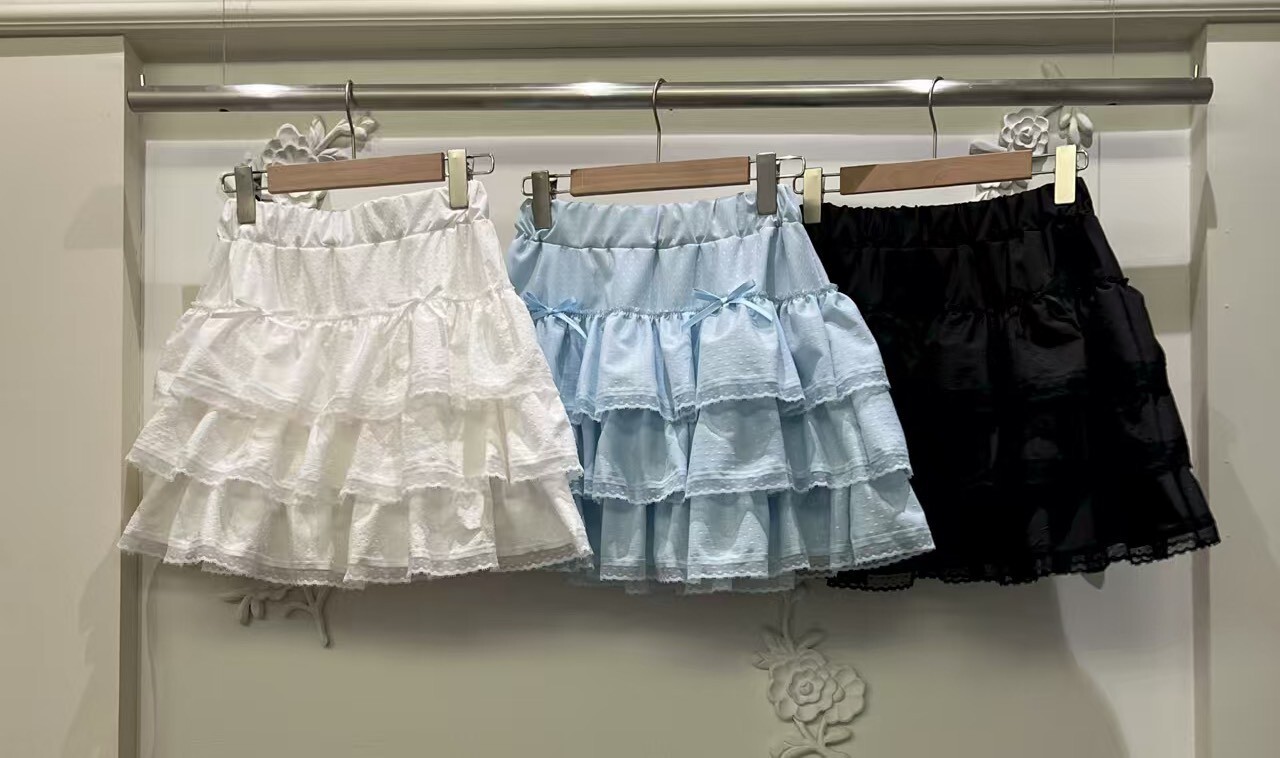 蛋糕蝴蝶小結短裙(內安全褲)